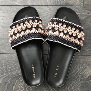 Halogen | Raffia and Bling Slides